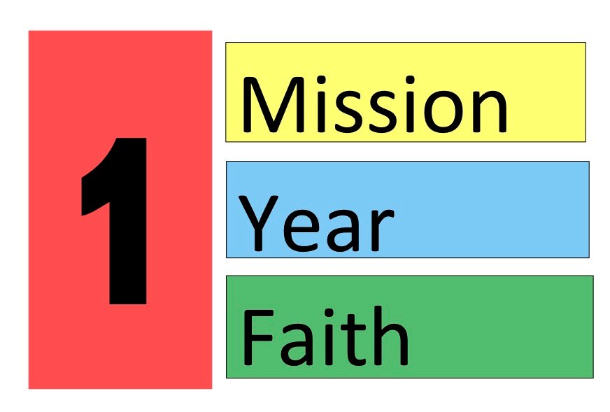 1 Mission, 1 Year, 1 Faith
